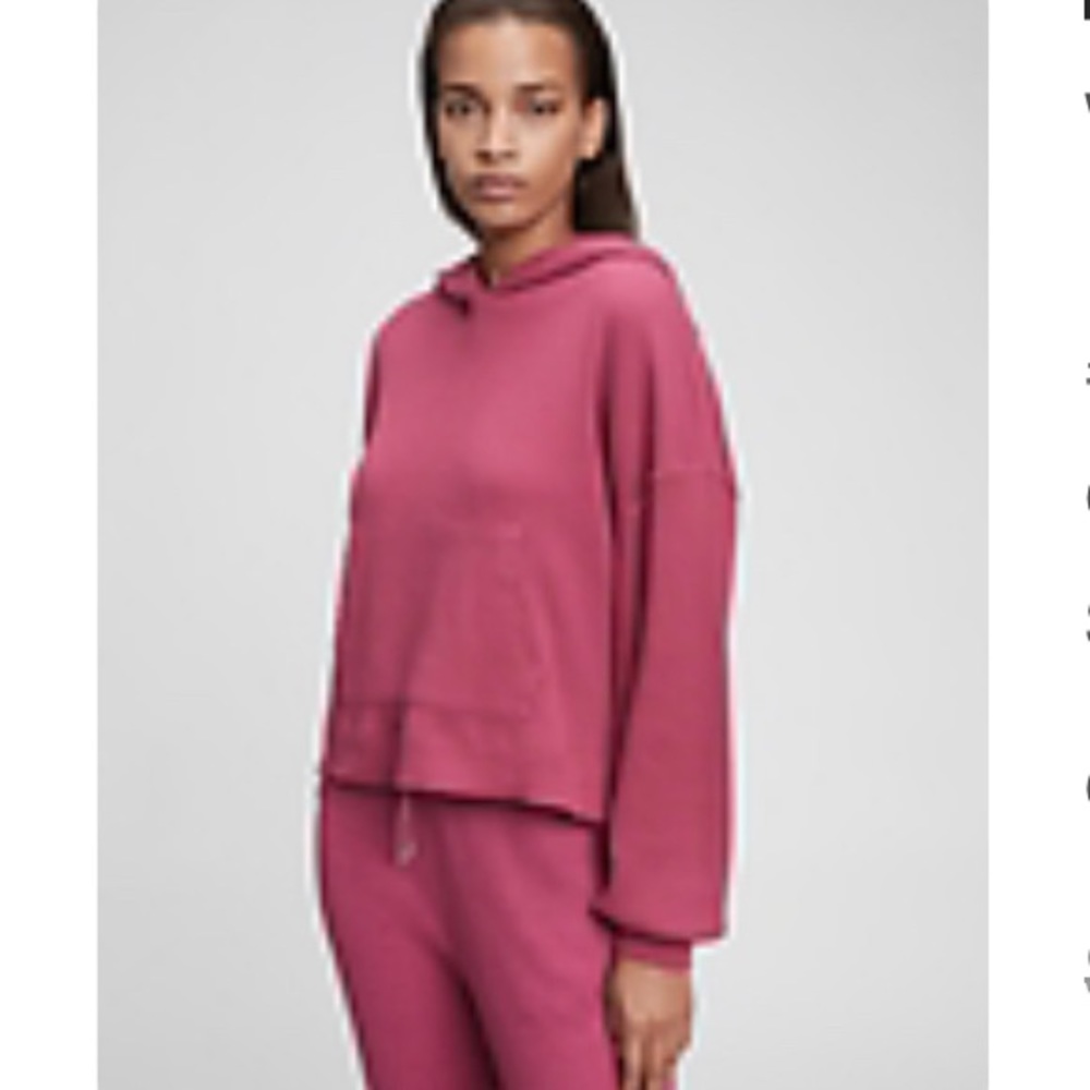 Gap waffle crop top hoodie size L